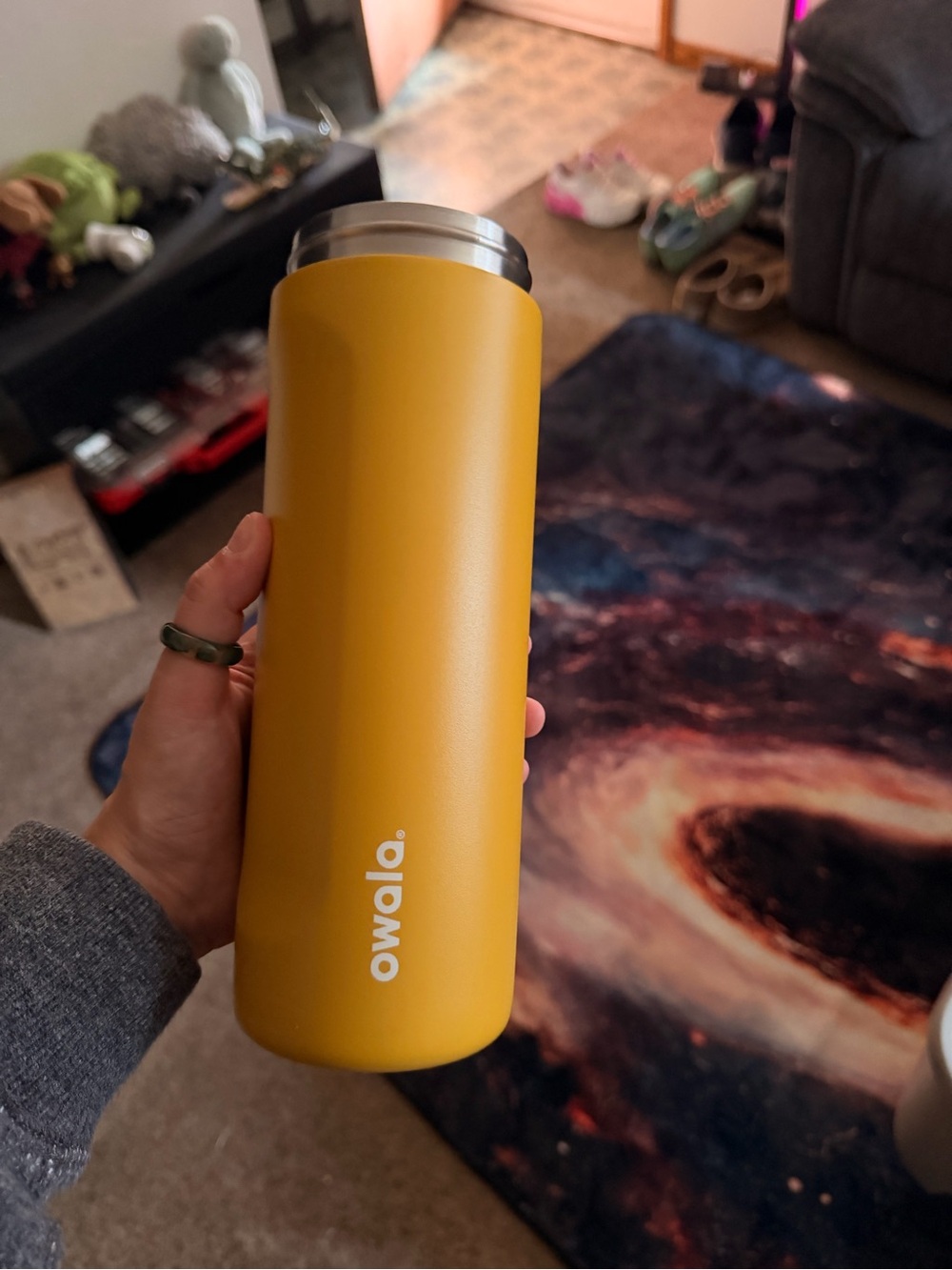 ALO Yoga Yellow Owalo Insulated Bottle